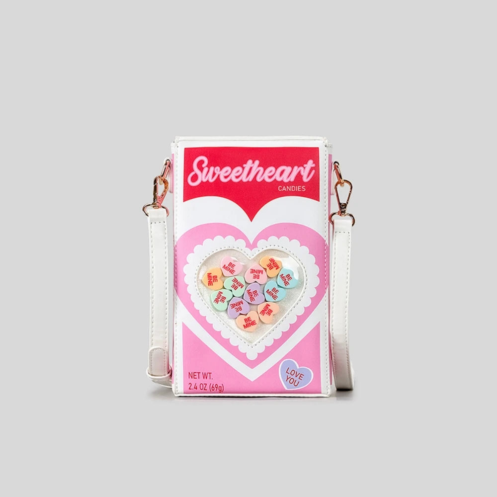 sweethearts candy crossbody bag