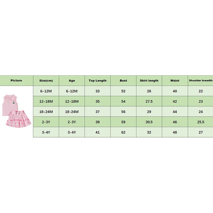 golf polo tank top + pleated skirt kids outfits