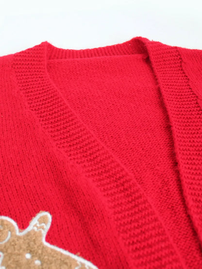 gingerbread cookie knit cardigan