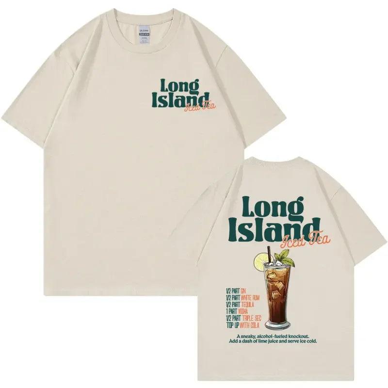 long island iced team cocktail cartoon t-shirt - basil boutique