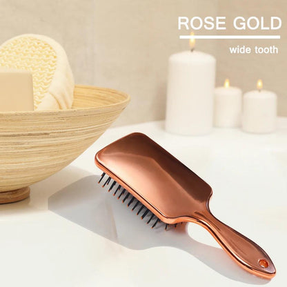 Custom Rose Gold Metallic hair brushes Gifts for Bridesmaids Bachelorette favors Proposal Gifts Bridal shower gifts pearls