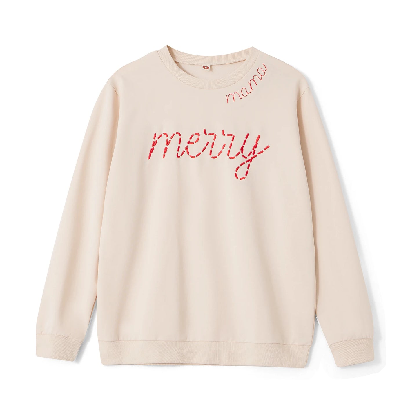 mama + mini merry matching crew sweatshirts