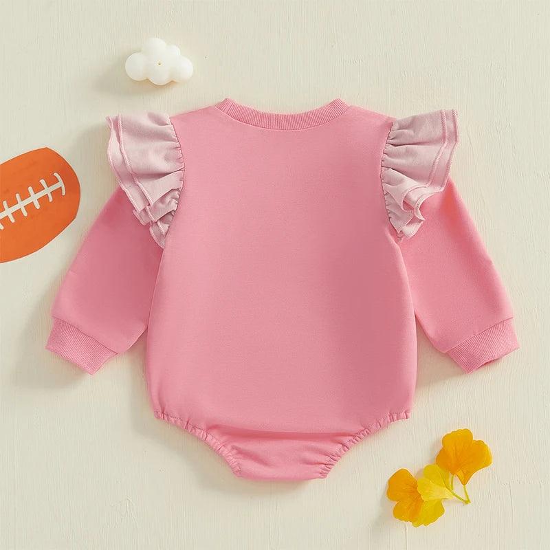 football ruffle onesie