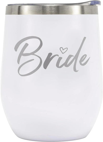 bride engraved wine tumbler - basil boutique