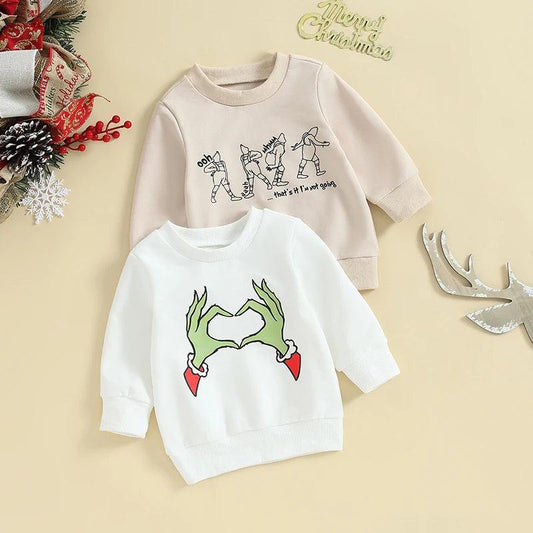 the grinch kids crew sweatshirts - basil boutique