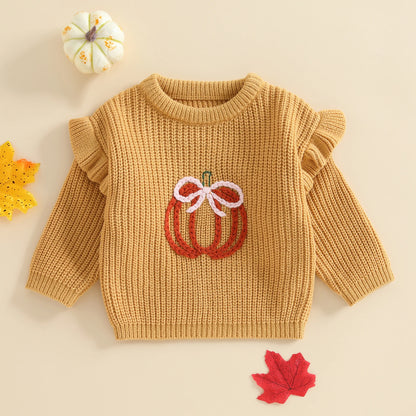 pretty pumpkin kids crew sweater