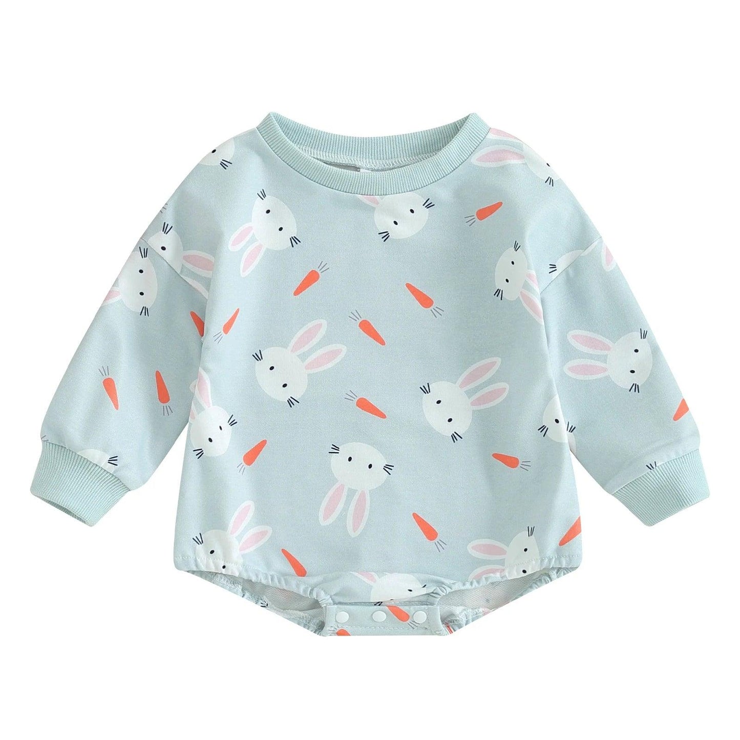 carrot + bunny onesie - basil boutique