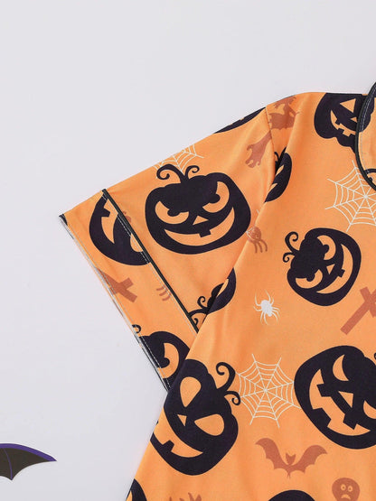 jack-o-lantern pajamas - basil boutique