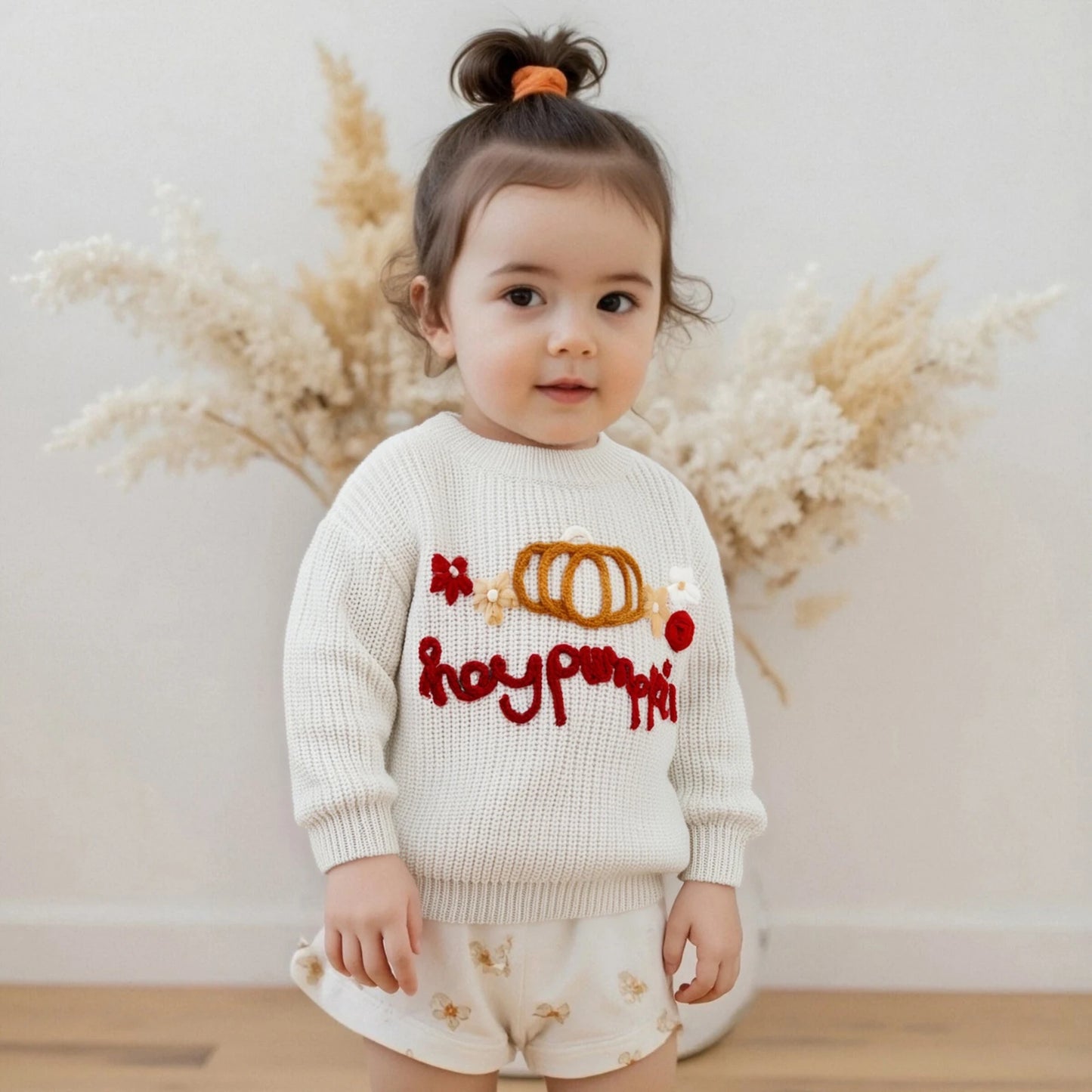 hey pumpkin kids crew sweater
