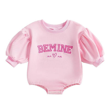 be mine puff sleeve onesie