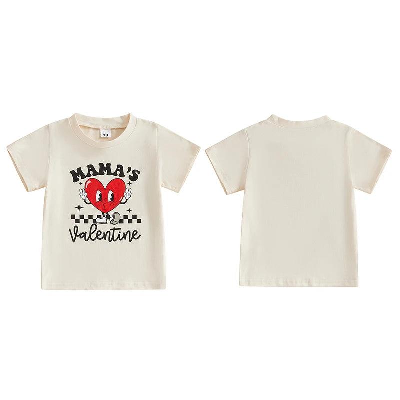 mama's valentine kids t-shirt