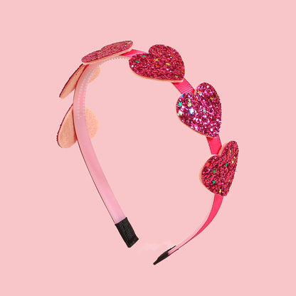 heart glitter headbands