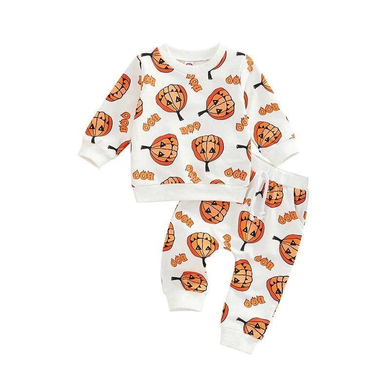 jack-o-lantern kids outfits - basil boutique