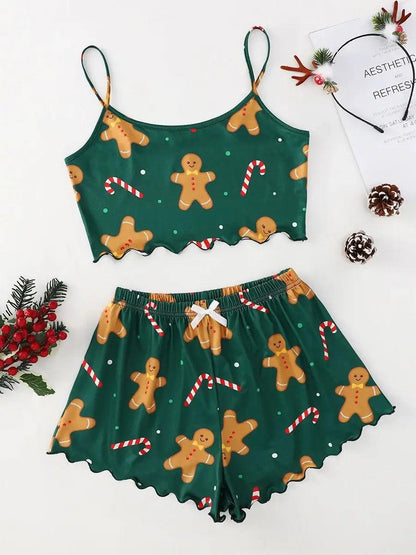 gingerbread cookie pajamas - basil boutique