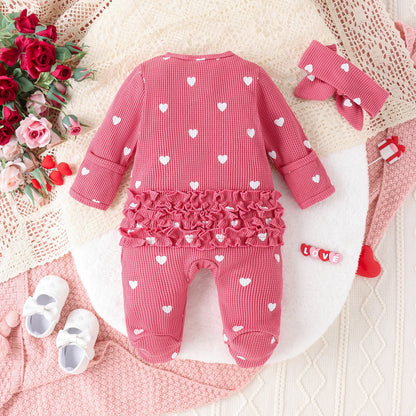 heart ruffle onesie