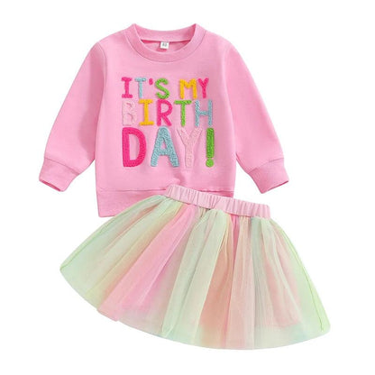 it's my birthday tulle kids outfit - basil boutique