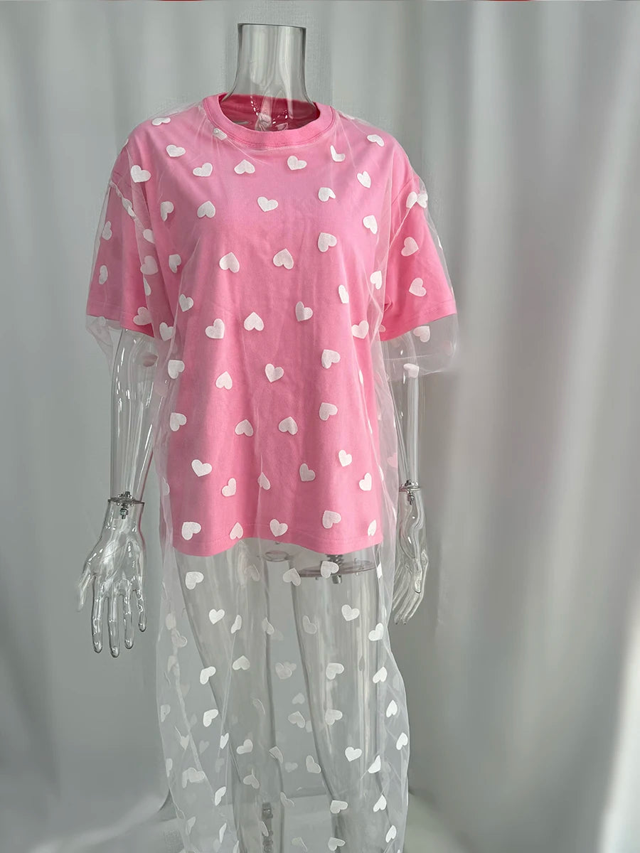 heart mesh tops + dresses