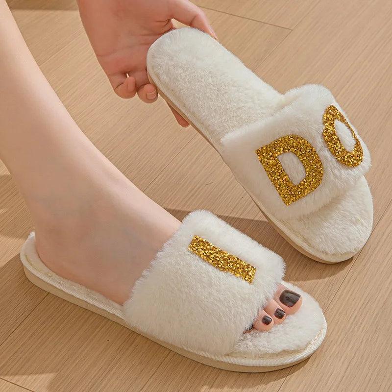 bride bedazzled slippers