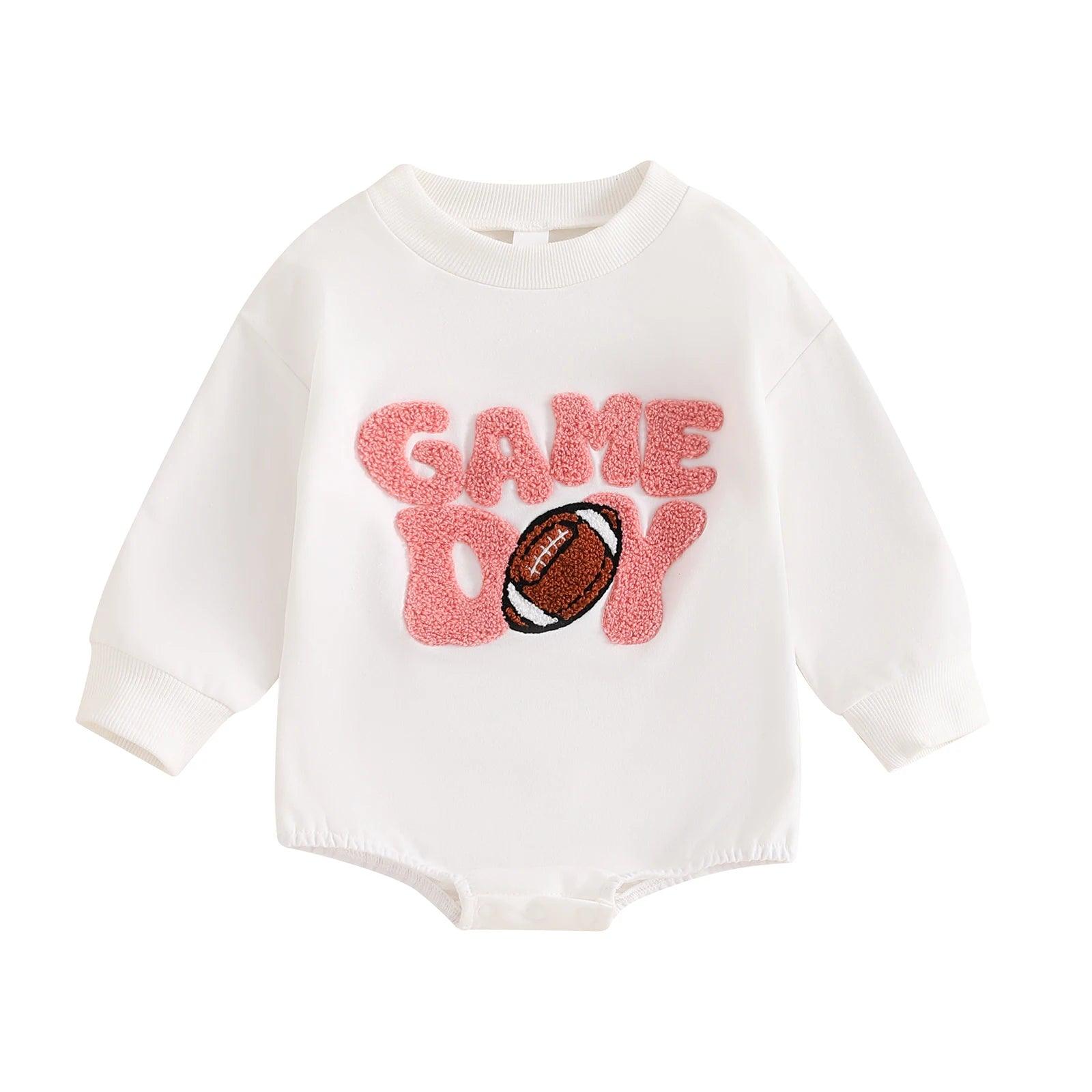 game day football retro onesie - basil boutique