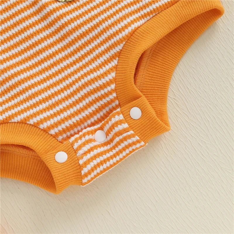 spooky season striped kids onesies