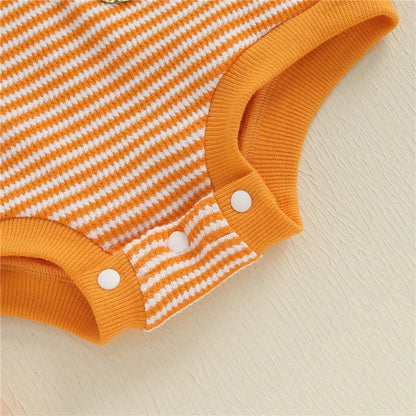 spooky season striped kids onesies