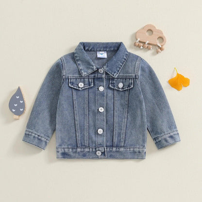 cousin crew denim kids jacket - basil boutique