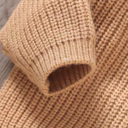 bro knit kids crew sweater - basil boutique