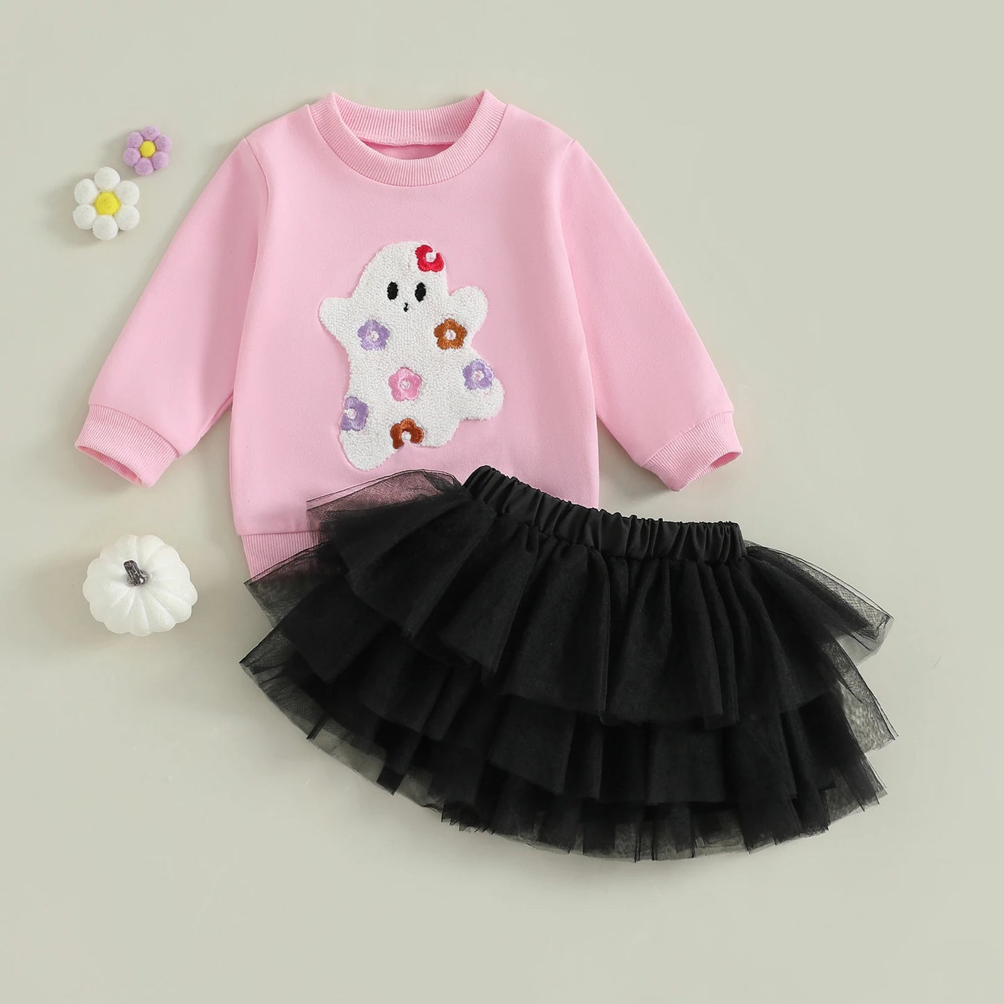 grovvy ghost tulle kids outfit