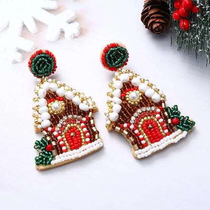 gingerbread house earrings