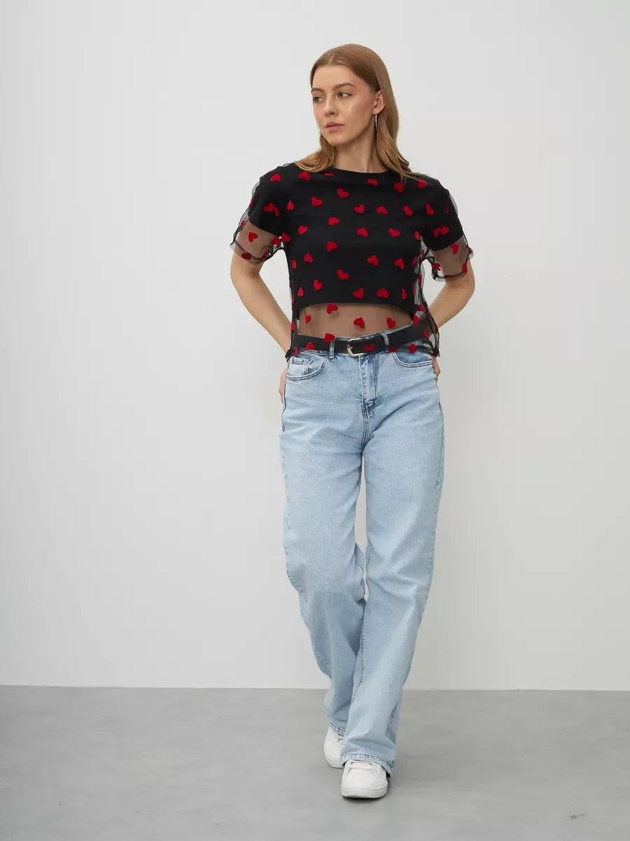 heart mesh tops + dresses