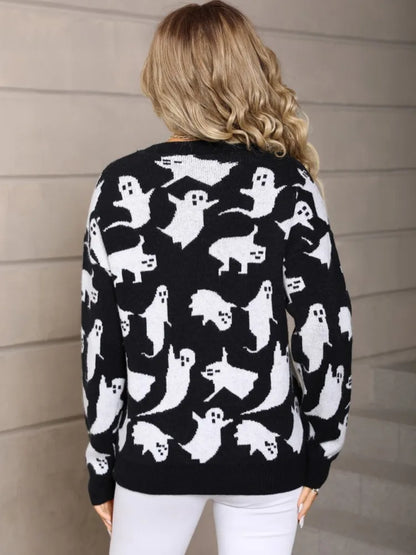 ghostly cute crew sweater