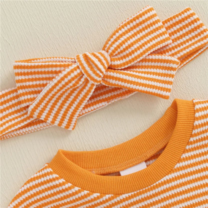 spooky season striped kids onesies