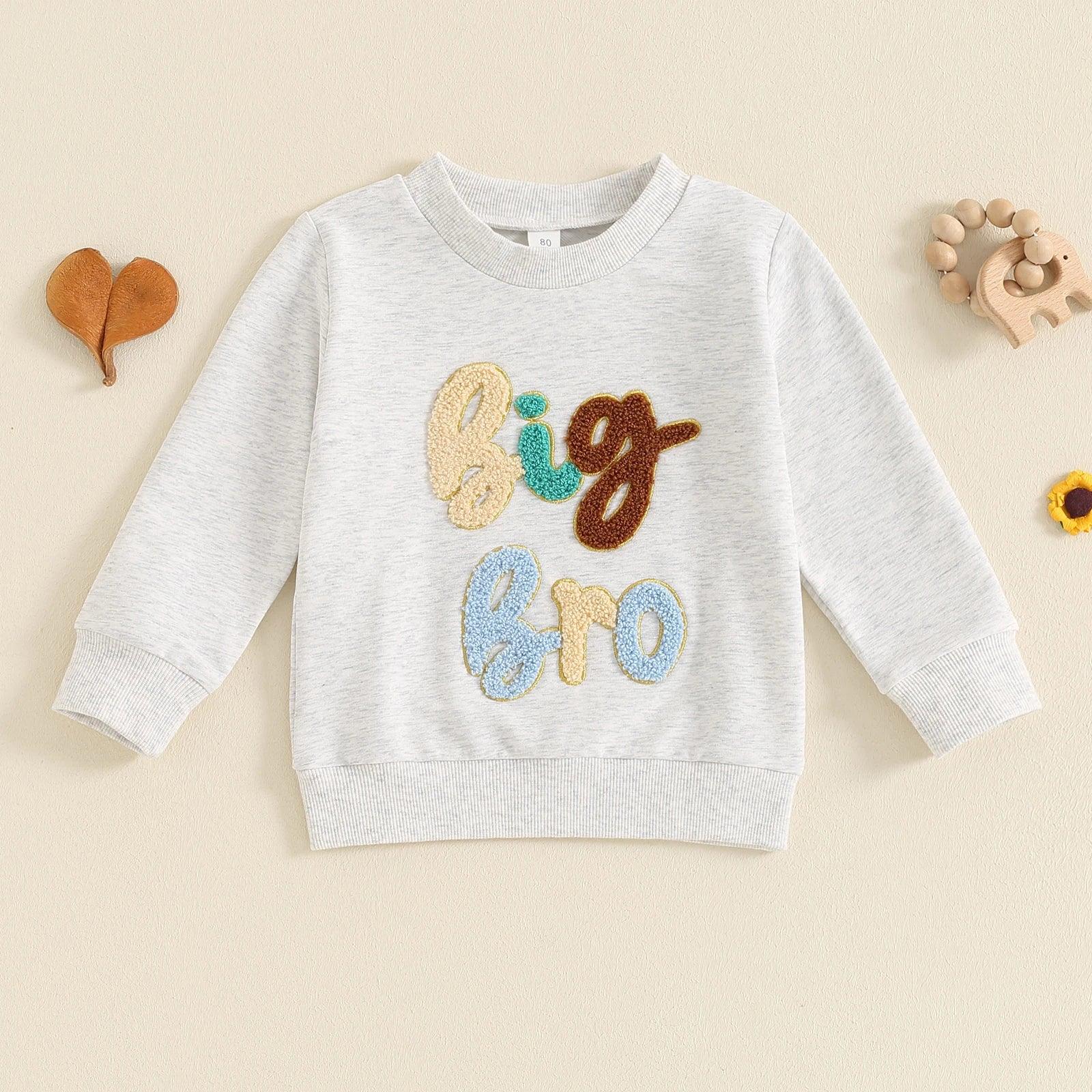 big bro script kids crew sweatshirt - basil boutique