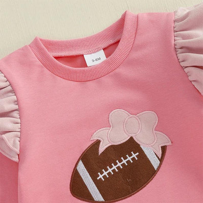 football ruffle onesie