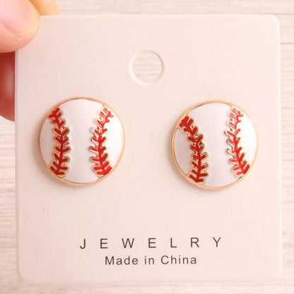 i love sports stud earrings - basil boutique