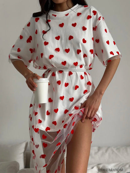 heart mesh tops + dresses