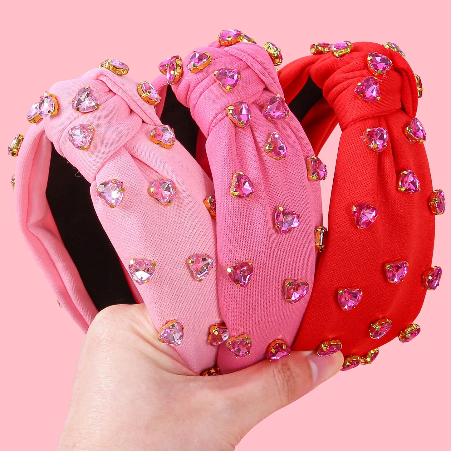 heart rhinestone headband