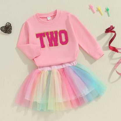 unicorn birthday tulle kids outfit - basil boutique