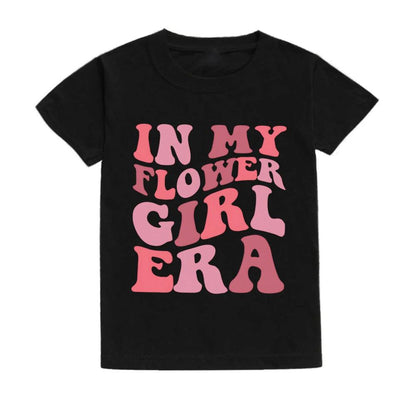 in my flower girl era kids t-shirts