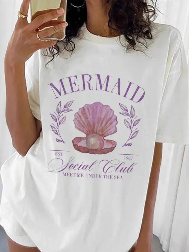 mermaid social club t-shirt - basil boutique