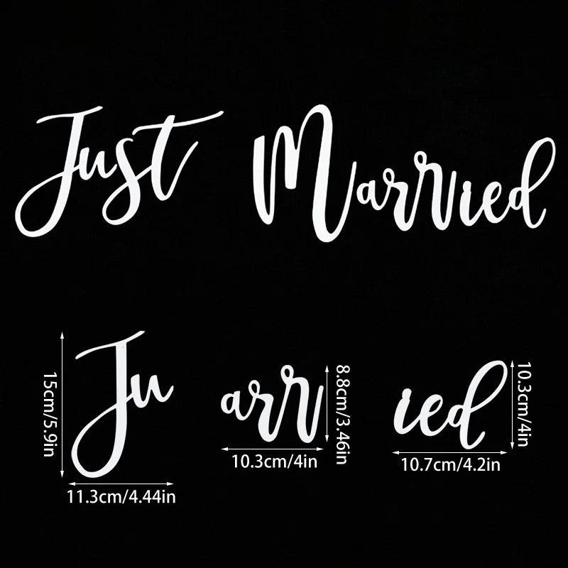 just married car sticker - basil boutique