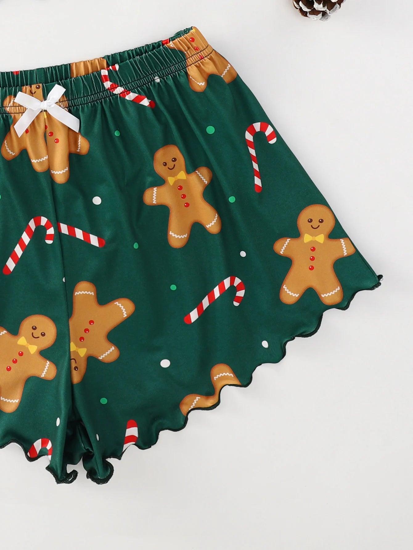 gingerbread cookie pajamas - basil boutique