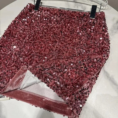 fashion sequin mini skirt - basil boutique