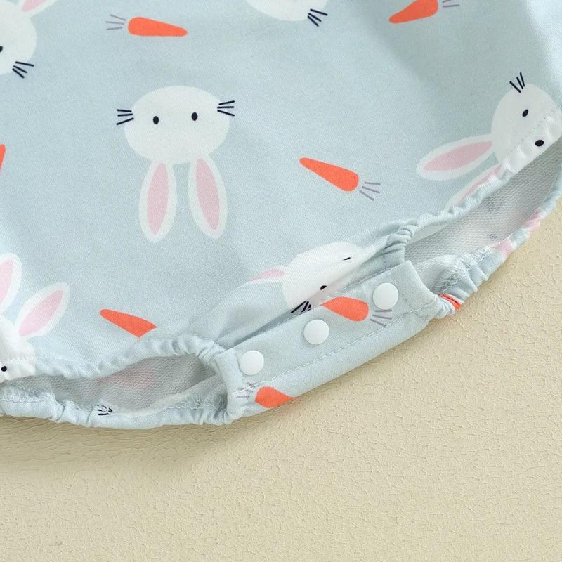 carrot + bunny onesie - basil boutique