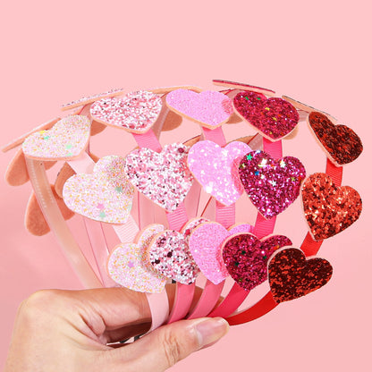 heart glitter headbands