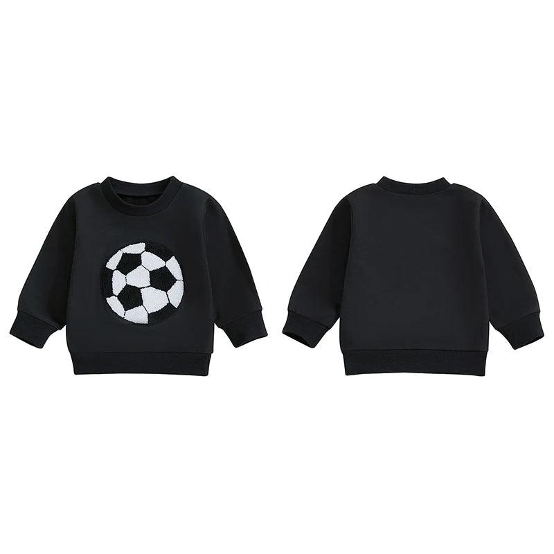 soccer ball kids crew sweatshirt