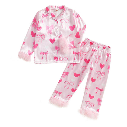 sweet valentine kids pajamas - basil boutique