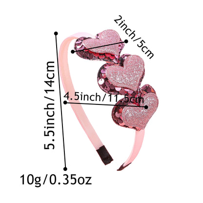 sweet heart glitter headband