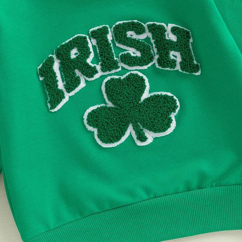 irish shamrock kids crew sweatshirt