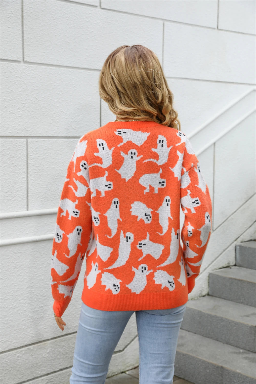 ghostly cute crew sweater